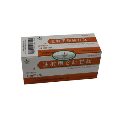 สารเติมผิวหนังสําหรับฉีด สีดําสีขาวผิว 1200mg Glutathione Powder