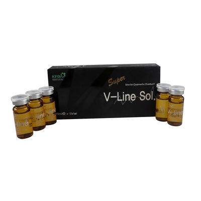 V Line Sol Fat Dissolving Injections Face Lipolytic Super 5pcs*10ml การฉีดน้ํามันในใบหน้า