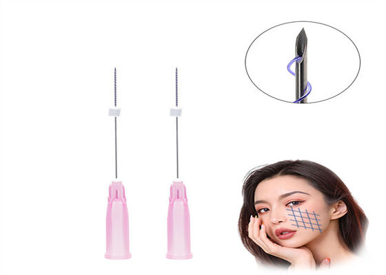 คอลลาเจนที่สามารถซึมซึมได้ Pdo Thread Filler Cog 6D W Cannula Lifting Thread