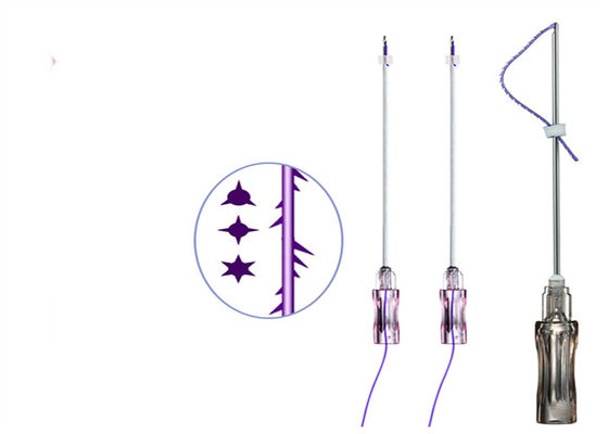 คอลลาเจนที่สามารถซึมซึมได้ Pdo Thread Filler Cog 6D W Cannula Lifting Thread