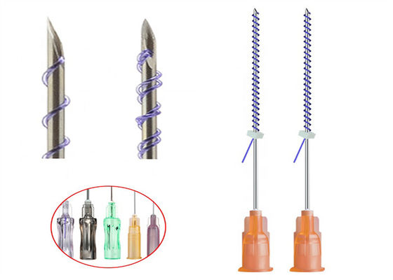 คอลลาเจนที่สามารถซึมซึมได้ Pdo Thread Filler Cog 6D W Cannula Lifting Thread