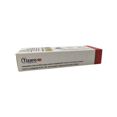 Tizaro Tirzepatide 5 mg 7. 5 mg 0. 5 มิลลิตรปากกาฉีดใต้ผิวหนัง