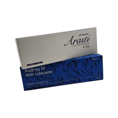 เครื่องเติมของเกาหลี การฉีดกรดไฮยอลูรอนิก Audrey M With Lidocai 10ml Body Filler