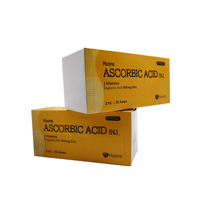 Huons ascorbic acid วิตามิน C สะอาด Vc สีขาว สะสมฉีด 50 แอมปูล