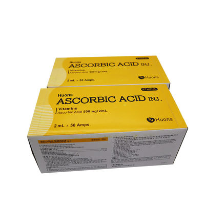 Huons ascorbic acid วิตามิน C สะอาด Vc สีขาว สะสมฉีด 50 แอมปูล