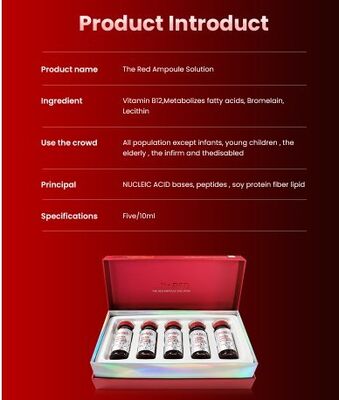 แอมพูลสีแดง Sloution ไขมัน ลดน้ําหนัก Lipo Lab สําหรับร่างกาย นมคอ