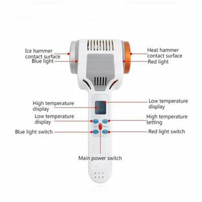 ค้อนเย็นร้อนอัลตราโซนิก Cryotherapy LED เครื่องยกกระชับผิวหน้า