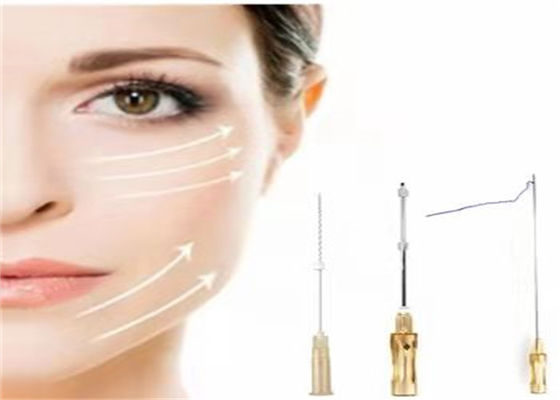 Purple PDO PCL PLLA Threads ยกกระชับใบหน้า L Type Needle 21g 23g