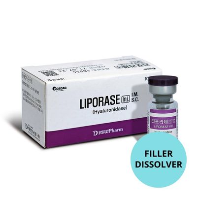 1500 IU Hyaluronic Acid Dermal Fillers 3 ml Hyaluronidase Liporase ผิวหนังที่เต็มด้วยกรดไฮยอลูรอนิก
