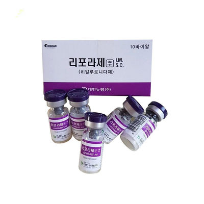 1500 IU Hyaluronic Acid Dermal Fillers 3 ml Hyaluronidase Liporase ผิวหนังที่เต็มด้วยกรดไฮยอลูรอนิก