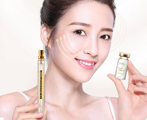 สายคอลลาเจนทอง การบํารุงผิวหน้า การกระชับการยกเซรั่ม 24K สายโปรตีนทอง