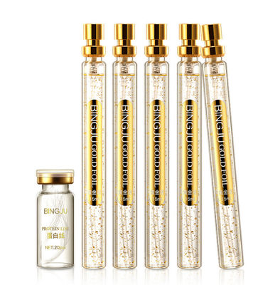 สายคอลลาเจนทอง การบํารุงผิวหน้า การกระชับการยกเซรั่ม 24K สายโปรตีนทอง