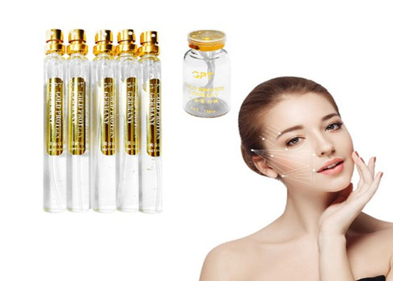 สายคอลลาเจนทอง การบํารุงผิวหน้า การกระชับการยกเซรั่ม 24K สายโปรตีนทอง