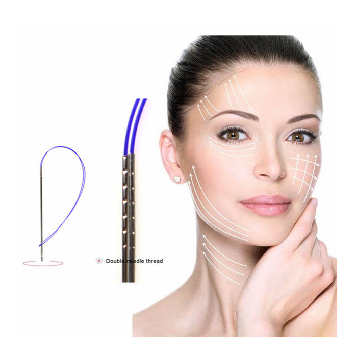 ใบตา ใบหน้า Pdo Thread Blunt Sharp Needle 4D 6D Cog Thread Lifting การยกเส้นใย