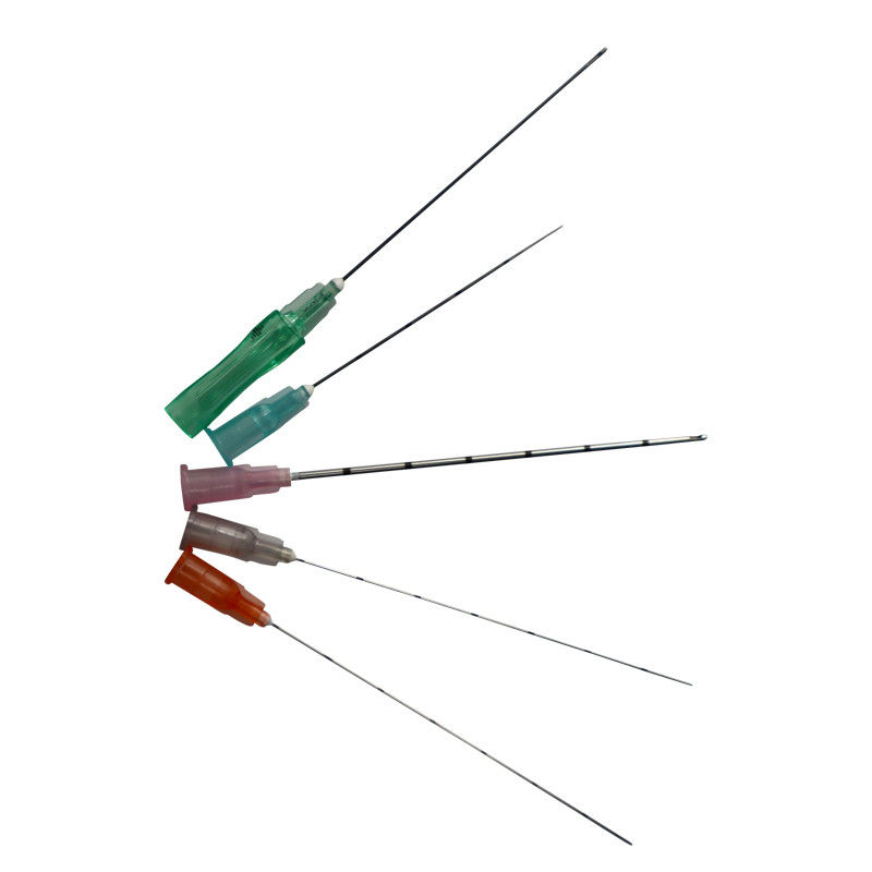 ความงาม Micro Cannula หนาเข็มปลาย 14g 15g 16g 18g 22g 38mm 50mm 60mm 70mm